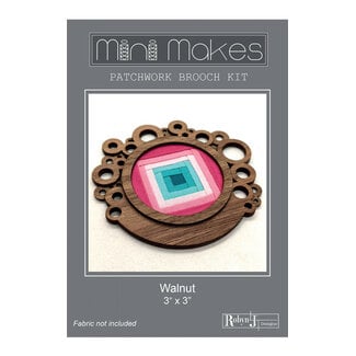 Mini Makes Brooch Circle Walnut