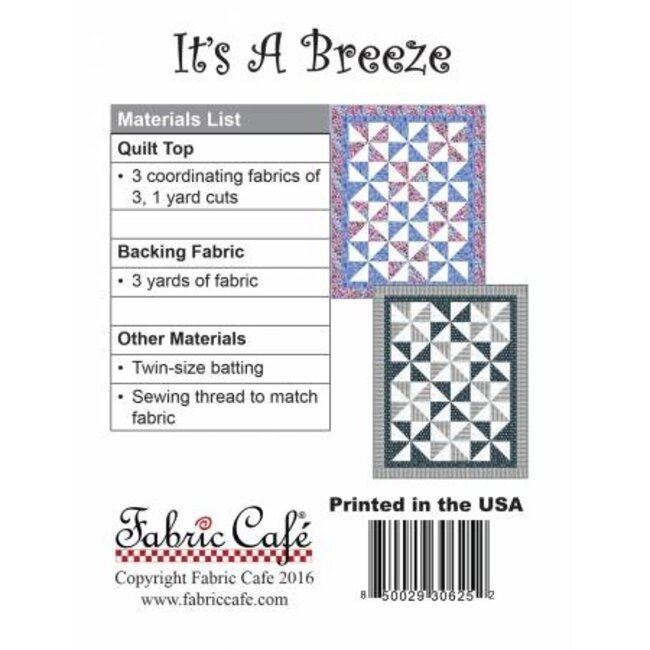 It's A Breeze - 3 yard quilt pattern