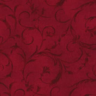 Maywood Elegant Scroll, Crimson Red 108″ Wide $0.32 per cm or $32/m