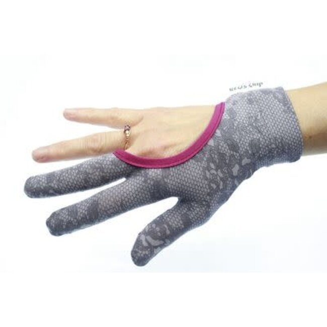 Quilting Gloves Lace Print Pink