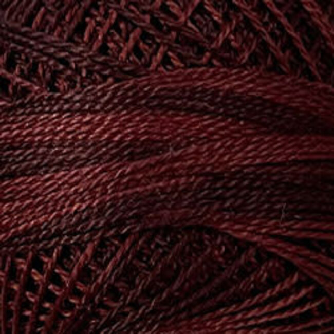 Perle Cotton Size 12, Varigates:  O547 - Burnt Chocolate
