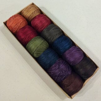 Valdani Perle Cotton Size 8 Collection: Dark