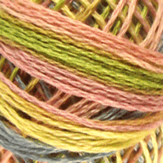 Valdani 3 Strand Cotton Floss: M20 - Pastels -blue, lime, pink