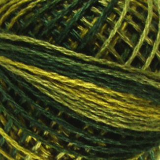 Valdani 3 Strand Cotton Floss: M19 - Olives - olive greens