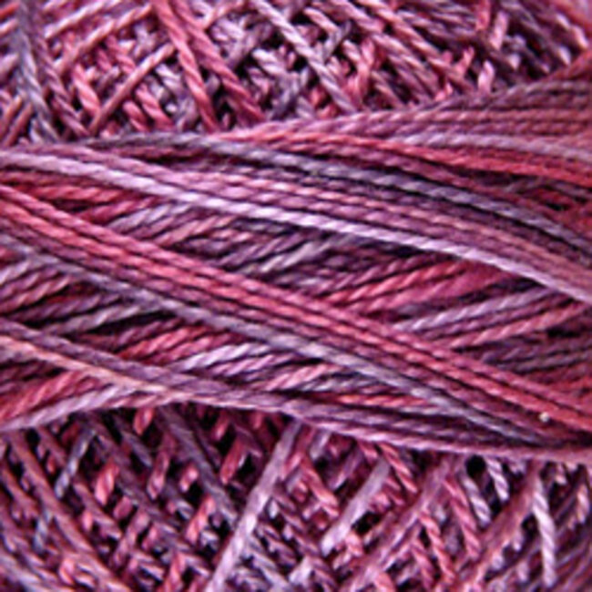 Perle Cotton Size 12, Varigates:  V60 - Pinks and Purples