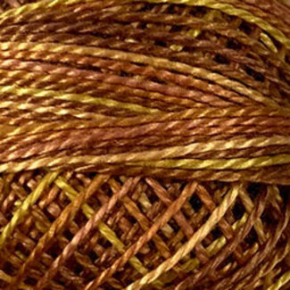 Valdani Perle Cotton Size 12, Varigates:  V4 - Golden Browns