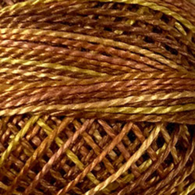 Perle Cotton Size 12, Varigates:  V4 - Golden Browns