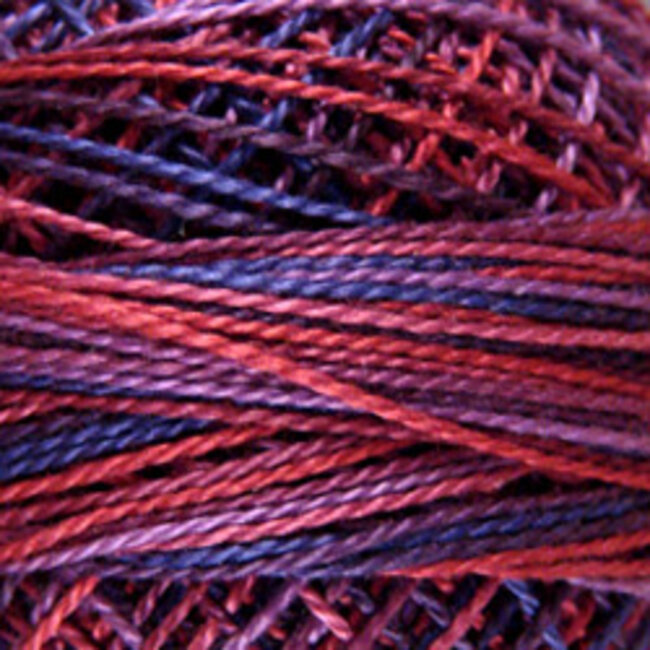 Perle Cotton Size 12, Varigates:  V16 - Violette di Parma