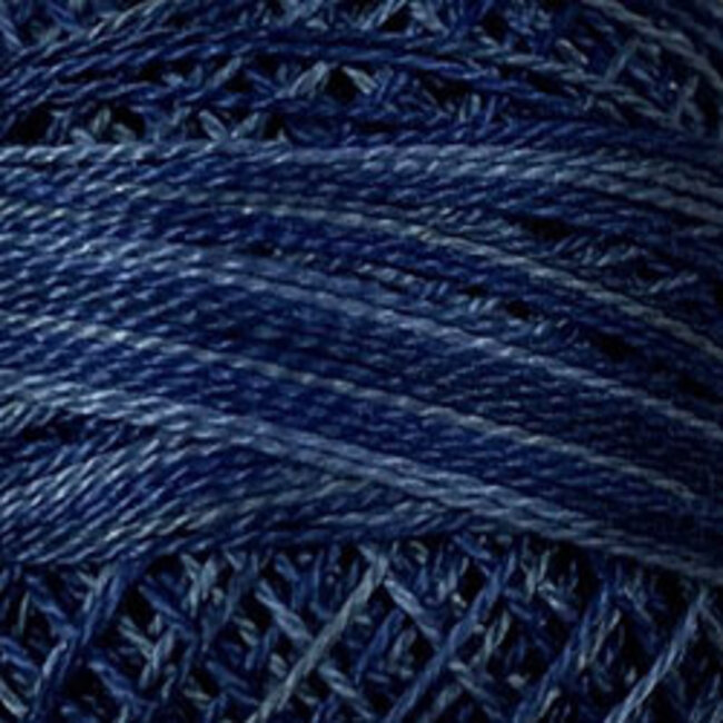 Perle Cotton Size 12, Varigates:  P7 - Withered Blue - Vintage Hues Sampler