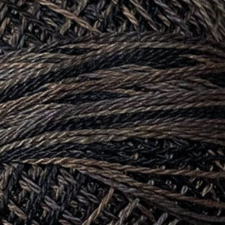 Valdani Perle Cotton Size 12, Varigates:  P11 - Aged Black -  Vintage Hues Sampler