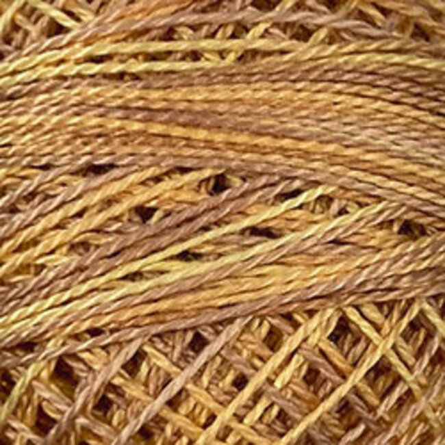 Perle Cotton Size 12, Varigates:  O581 - Spun Wheat