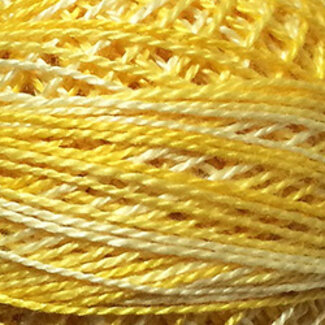 Valdani Perle Cotton Size 12, Varigates:  O551 - Sunshine
