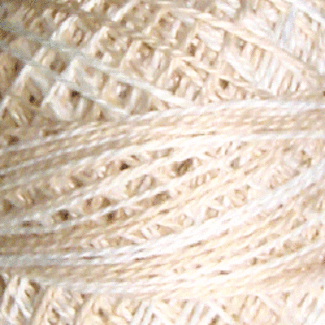 Valdani Perle Cotton Size 12, Varigates:  O549 - Beige Ivory