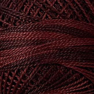 Valdani Perle Cotton Size 12, Varigates:  O547 - Burnt Chocolate