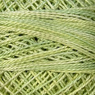 Valdani Perle Cotton Size 12, Varigates:  O543 - Lime Sherbet