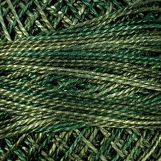 Valdani Perle Cotton Size 12, Varigates:  O526 - Green Pastures