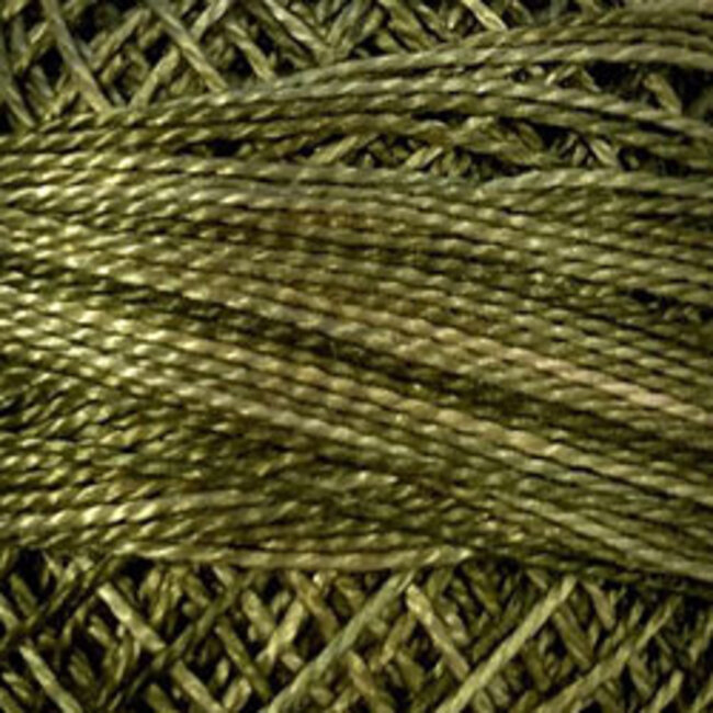 Perle Cotton Size 12, Varigates:  O519 - Green Olives