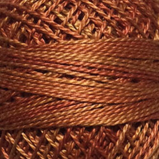 Valdani Perle Cotton Size 12, Varigates:  O506 - Cinnamon Swirl