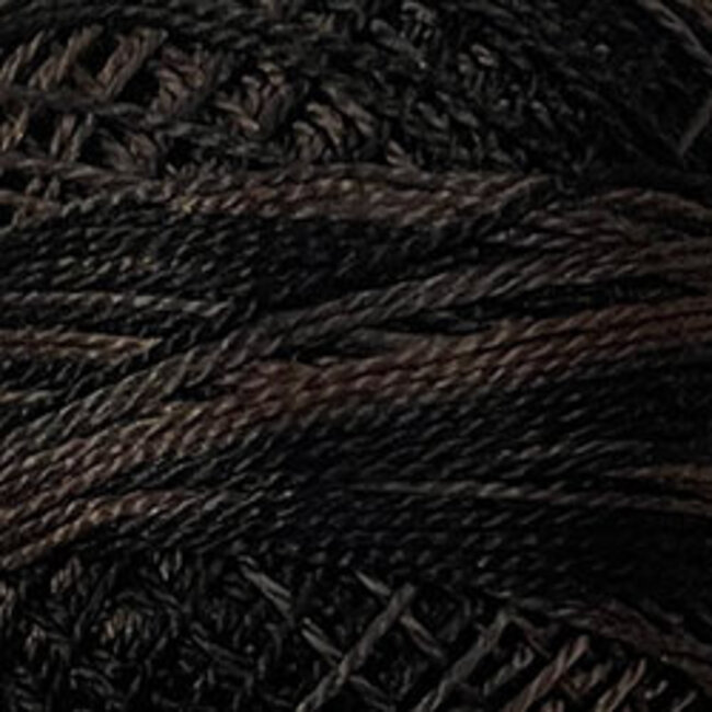 Perle Cotton Size 12, Varigates:  O501 - Ebony Almond