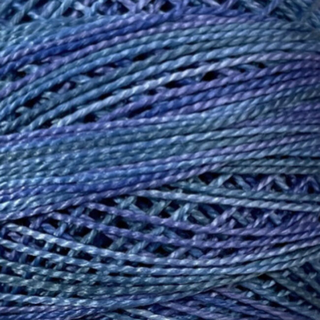 Perle Cotton Size 12, Varigates:  O102 - Indigo Painting