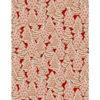 Wilmington Prints Baking Up Joy, Packed Trees, Red $0.23 per cm or $23/m