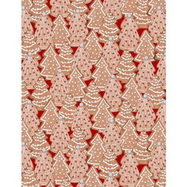 Baking Up Joy, Packed Trees, Red $0.23 per cm or $23/m