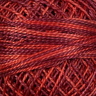 Valdani Perle Cotton Size 12, Varigates:  M66 - Raspberry Fizz