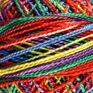 Valdani Perle Cotton Size 12, Varigates:  M45 - Brights
