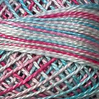 Valdani Perle Cotton Size 8, variegated: V108 - Sparkling Stream