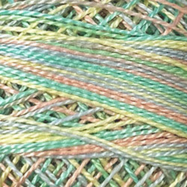 Perle Cotton Size 12, Varigates:  M38 - Baby Soft Pastel