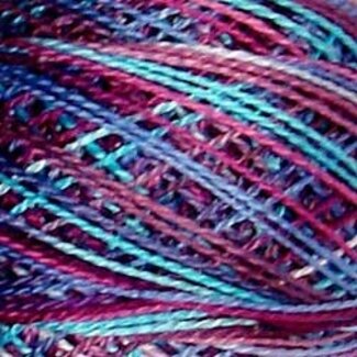 Valdani Perle Cotton Size 12, Varigates:  M33 - Lollipop