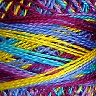 Valdani Perle Cotton Size 12, Varigates:  M32 - Jewels
