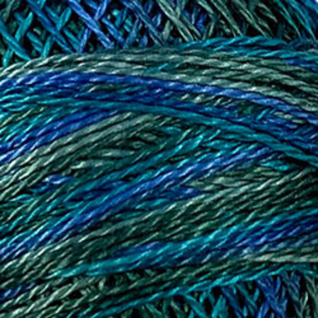 Perle Cotton Size 12, Varigates:  M30 - Deep Waters