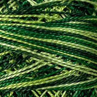 Valdani Perle Cotton Size 12, Varigates:  M26 - Green Grass