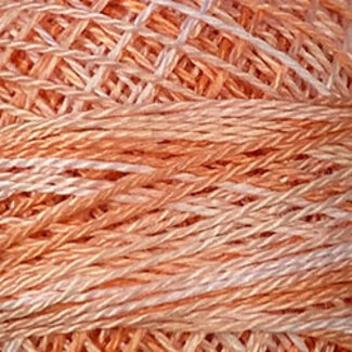 Valdani Perle Cotton Size 12, Varigates:  M22 - Peaches