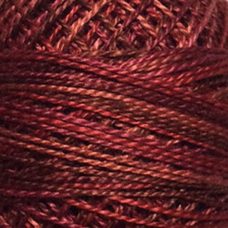 Valdani Perle Cotton Size 8, variegated: P1 - Old Brick - Vintage Hues Sampler