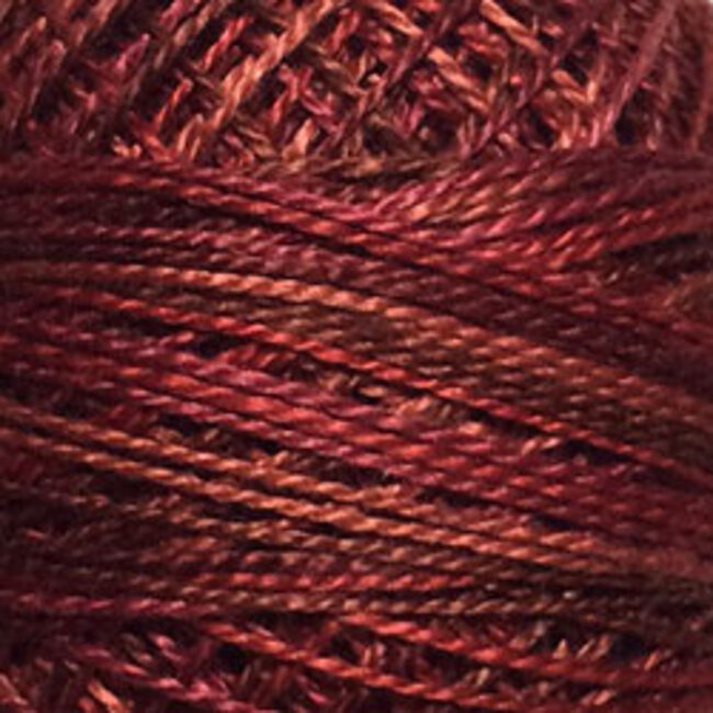Perle Cotton Size 8, variegated: P1 - Old Brick - Vintage Hues Sampler