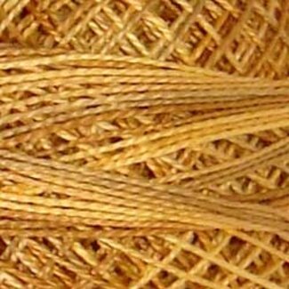 Valdani Perle Cotton Size 12, Varigates:  JP2 - Spun Gold -  Muddy Monet for J. Paton