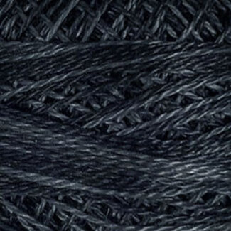 Valdani Perle Cotton Size 12, Varigates:  H211 - Blue Black - Heirloom Collection