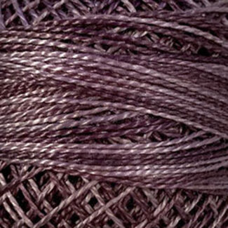 Valdani Perle Cotton Size 12, Varigates:  H210 - Melancholic Purple - Heirloom Collection