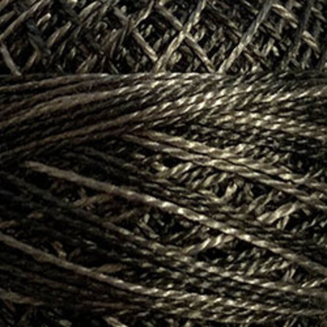 Perle Cotton Size 12, Varigates:  H209 - Khaki Black - Heirloom Collection