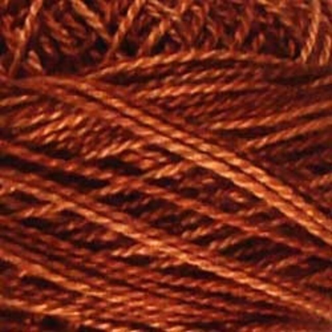 Perle Cotton Size 12, Varigates: H201 - Rust - Heirloom Collection