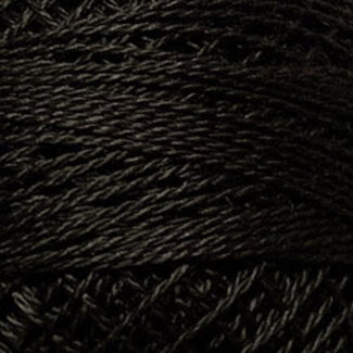 Valdani Perle Cotton Size 12 Solid: 8123 -  Brown Black Dark