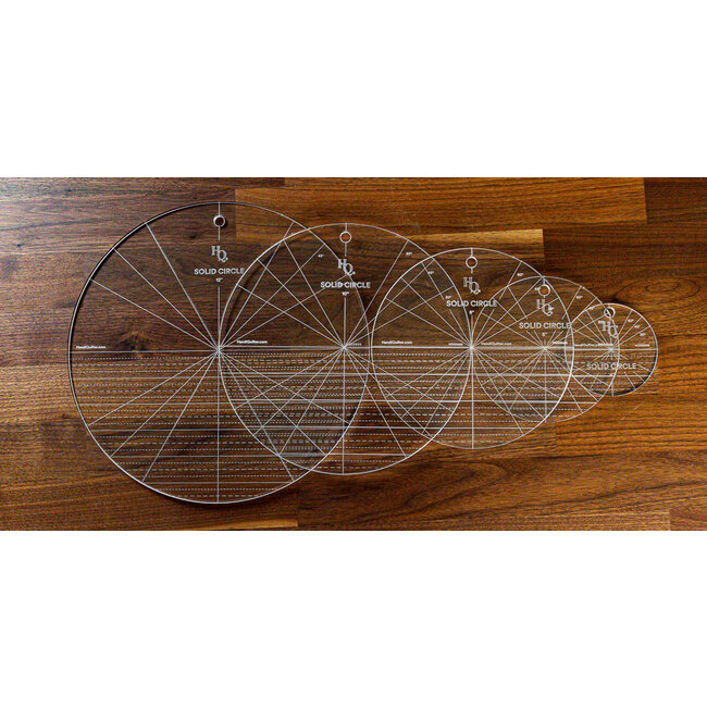 Solid Circle Ruler Set (of 5)