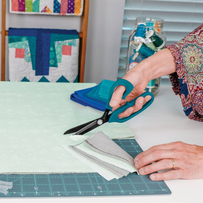 Perfect Scissors Dark Teal 8 1/2" Bent Handle  (Microserrated)