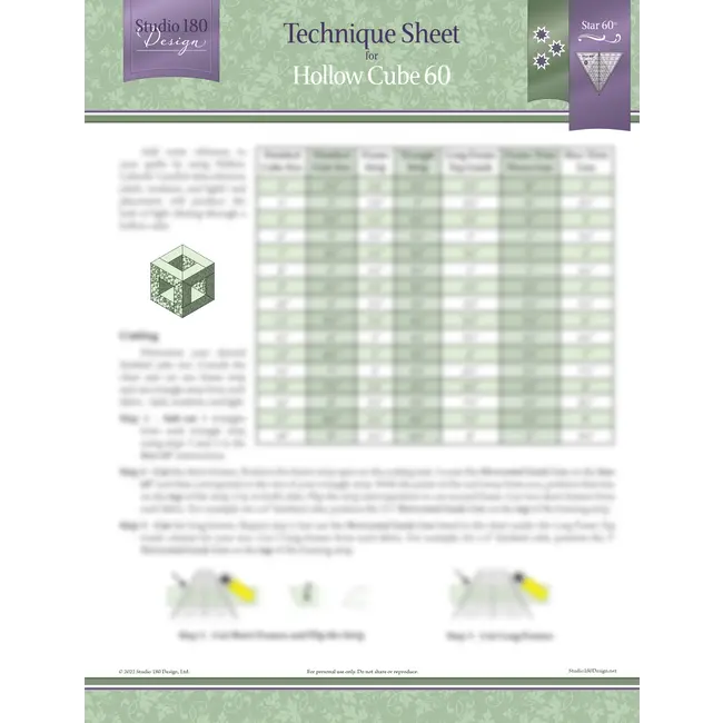 Hollow Cube 60  - Technique Sheet