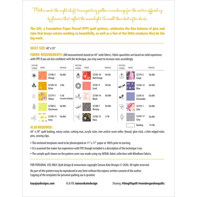 Wonder Garden No 3 - The Gift Quilt Pattern