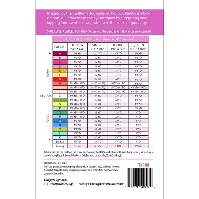 Kinetic Quilt Pattern