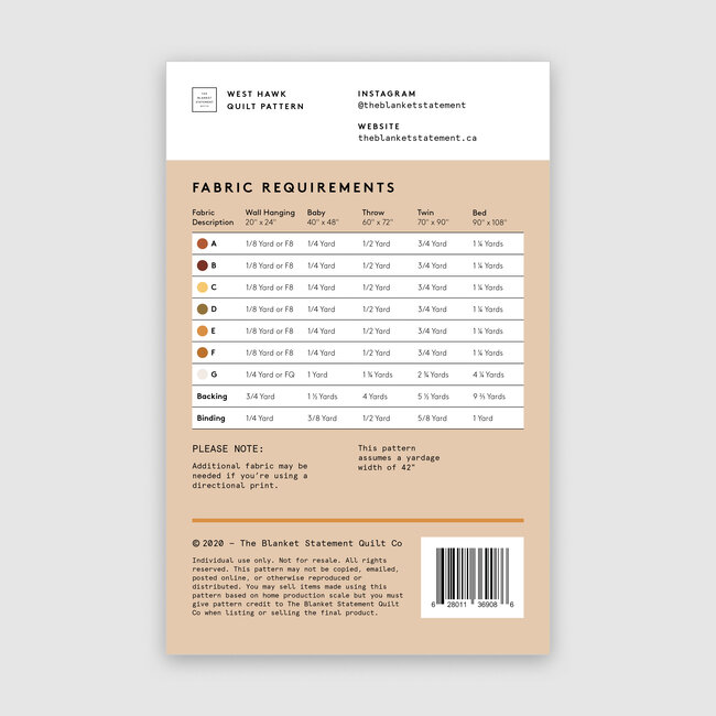 West Hawk Quilt Pattern