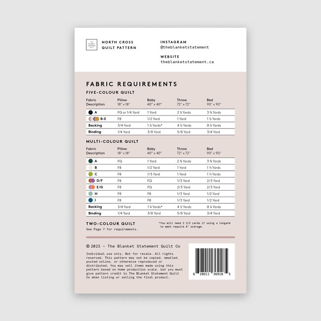 North Cross Quilt Pattern